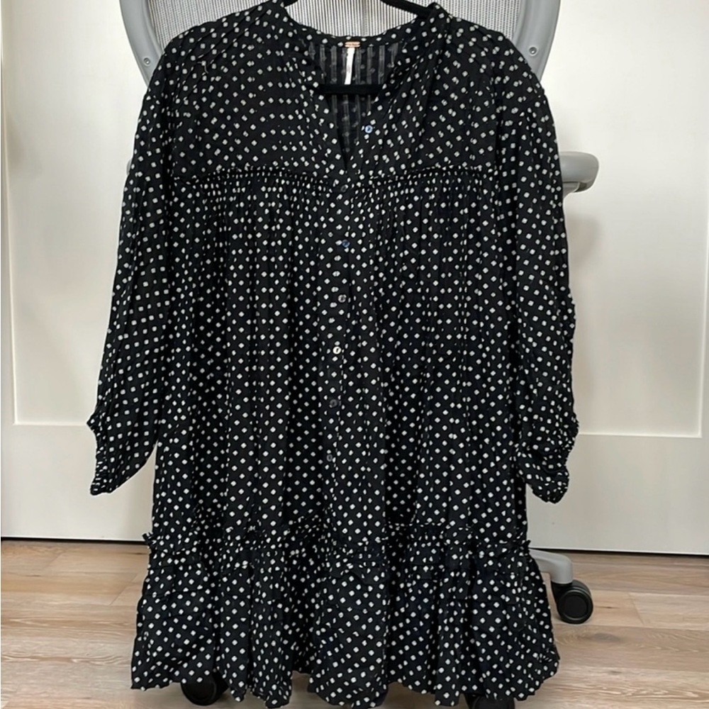 Free People Black and White Dress